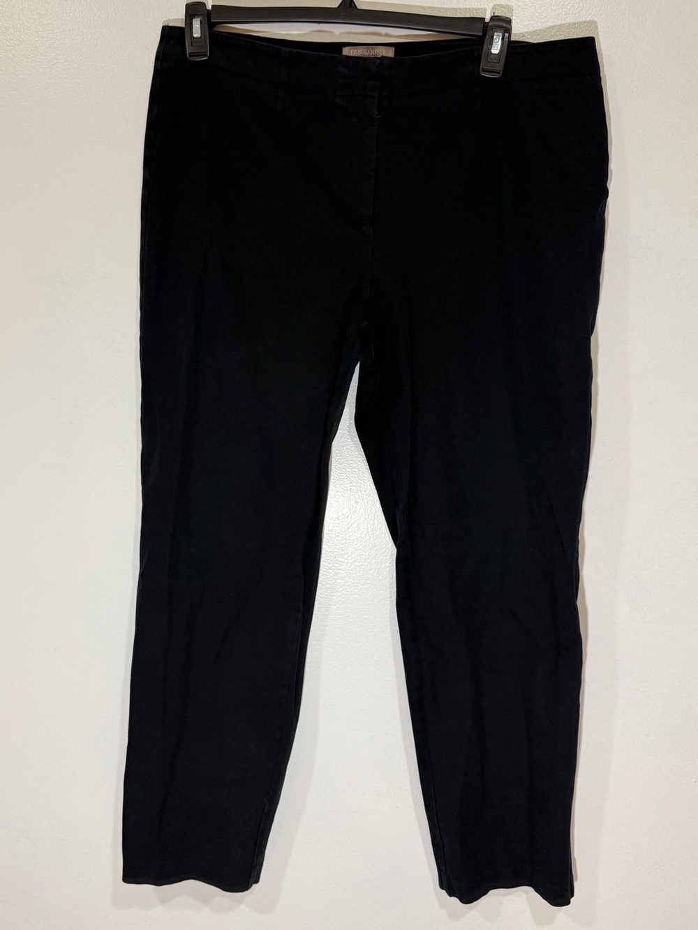 Chicos Fabulously Slimming Pants Size 2.5 Regular Black Dress Trousers Slacks 14